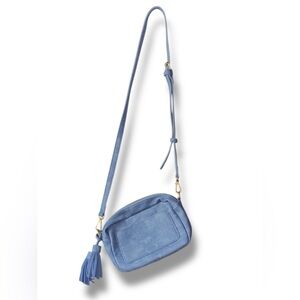 Anthropologie Light Blue watercolor Crossbody Bag